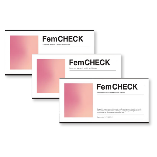 [お得用]女性用/おりもの/性感染症検査キット 3個セット  『FemCHECK』【膣用・17項目】（クラミジア・淋菌・トリコモナス・カンジダなど）