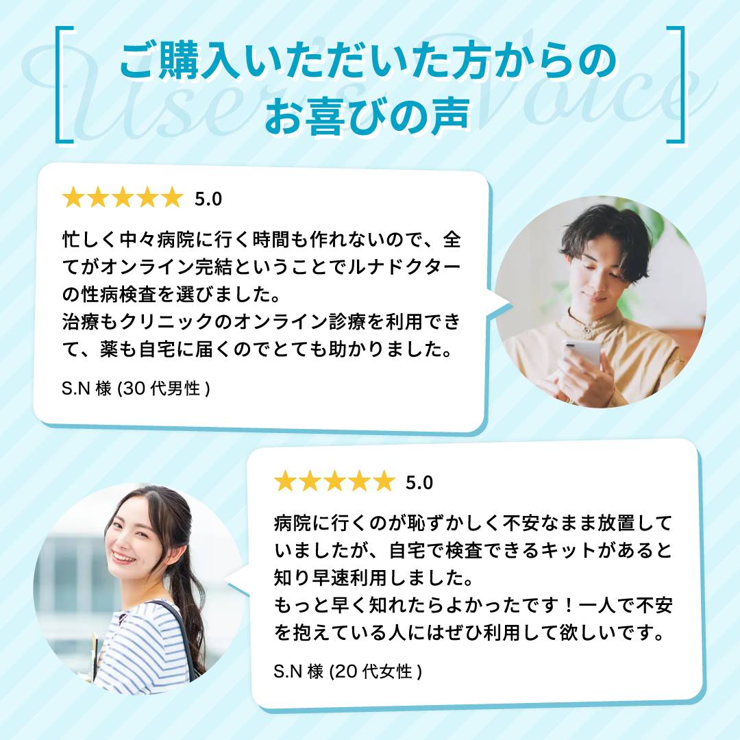 男女共用/性感染症検査キット 『STD CHECK Type C』【指先採血用・2